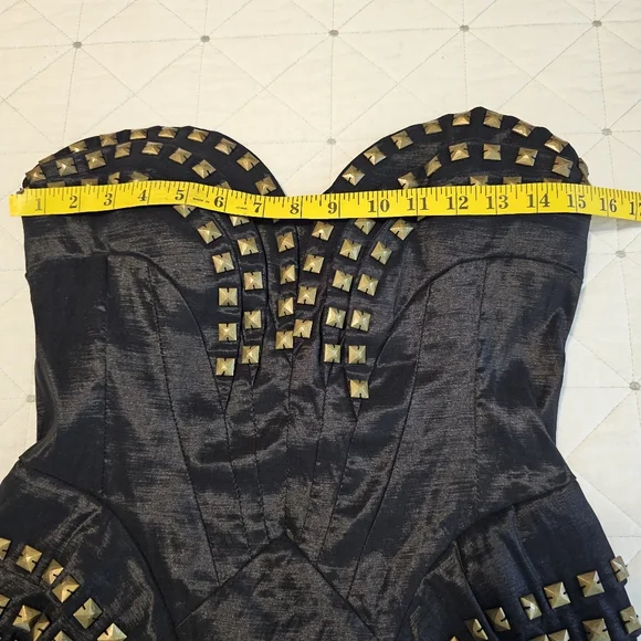 PasCucci Black Corset Dress! Size Large. - Picture 9 of 13